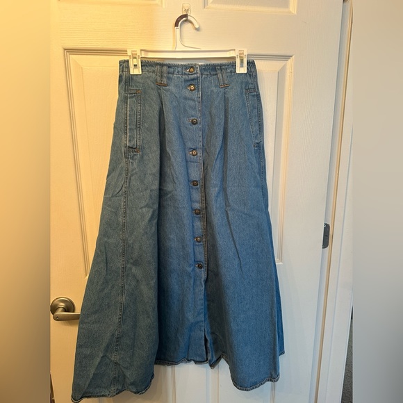 Button Down Cotton Patchwork Skirt by White Stag main image 1
